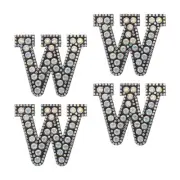10Pcs Iron on Letters Patches, 5.5cm Self Adhesive Letter Patch(Black)