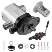 Hydraulic Wood Log Splitter Pump Kit, 22GPM, 2 Stage 4000PSI Aluminum Hydraulic Gear Pump, with Valve Coupling Installation Base 3/4'' NPT Outlet 3600 RPM, for Small Engine Mounting Log