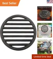 Efficient Charcoal Plate - 9 Inch Cast Iron Bottom Grate for Grilling Mastery