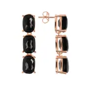 Bronzallure Variegata Black Onyx Earrings