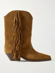 [Isabel Marant] Isabel Marant - Duerto Fringed Suede Boots - Tan - FR41 FR41 Brown