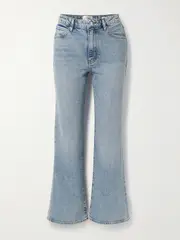[FRAME] FRAME - The Pixie Arrow Cropped High-rise Bootcut Jeans - Light denim - 30 30 Blue
