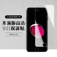 在飛比找momo購物網優惠-Iphone8 7 非全滿版覆蓋鋼化膜9H透明玻璃貼保護貼(