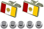 [Select Gifts] Shirt Dress Studs San Diego City USA Flag Cufflinks