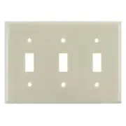 SUNLITE 3 Gang Toggle Plate Ivory Color E103I