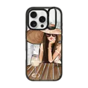 iPhone 16 Pro Impact Ring Stand Case MagSafe Compatible White Wine Dreamer
