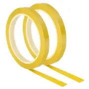 2Pcs PU Tennis Racket Badminton Grip Finishing Tapes 55 Yards 0.4 in, Yellow