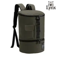 在飛比找momo購物網優惠-【Lynx】美國山貓旅行休閒防潑水多隔層機能布包 後背包(墨