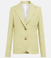 [Victoria Beckham] Victoria Beckham Single-breasted gabardine blazer AU 6 yellow