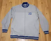 NOS Vtg Air JORDAN Jumpman Dbl Zip Warm Up Jacket Military Blue/Grey #23 UNC XL