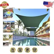 Rectangle Green Shade Sail - 7'X20', Waterproof and UV Block - 3-