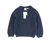 NWT Zara Wool Blend Crewneck Pullover Sweater in Dark Gray 3-4