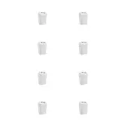 8PK Boxsweden Indoor Swing Waste Disposal Bin Portable 10L 24x20x37.5cm White