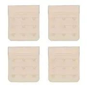 4x Triumph 3 Hook Bra Extender Extension Band Fastener Clip On Strap Beige Bulk