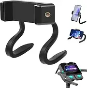 Treadmill Phone Holder Mount,Bendable Hose Bracket,Rotation Cellphone Stand,Gym Phone Stand,Adjustable Phone Holder,Universal Bracket for Gym Equipment, Strollers, Shopping Carts, and Home Workouts