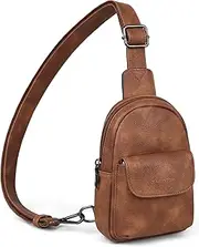 [MASINTOR] Small Sling Bag for Women Fashion Fanny Pack Crossbody Bags for Women Sling Backpack for Travel, Mocha Brown, Small, Durable