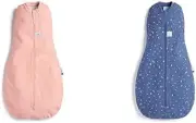 Ergopouch Organic Cotton Cocoon Swaddle Bag Bunlde, 0.2 & 1.0 TOG, for Newbor...