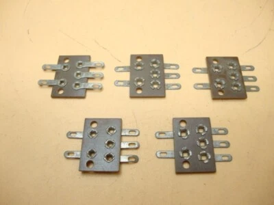 Terminal Strip, 5 Lug, 0 Lug Common, Phenolic Terminal Strip NOS (M38) (Qty 35)