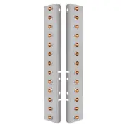 Peterbilt Air Cleaner Bracket w/ Lights & Bezels - Amber LED/Amber Lens