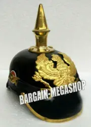 Pickelhaube Helmet Vintage German Officer’s Imperial Militaria Leather Prussian
