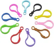 GLSTOY 100pcs Candy Acrylic Clasps Hook Bulb Buckle Clips Keyring Buckle Accessories for Key Holder DIY Decor
