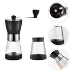 Glass Bean Grinder Travel Father Hand Crank Coffee Manual Beans Portable