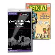 BCW Comic Book Bags (Silver/Regular) 100 pack 2 Mil Silver Age Comic Book Bag