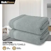 2 Piece Luxury 100% Premium Cotton 35"x70" Bath Sheet Ultra Soft Bath Towel Set