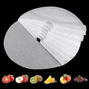 Dostk (8 Pack) Round Silicone Dehydrator Sheets, Premium Non Stick Silicone Mesh for Fruit Dehydrator, Dehydrator Tray Liner Reusable (Round 13 Diameter)