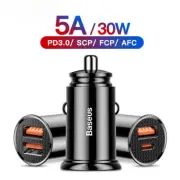 Dual USB Car Charger 5A Fast Charing 2 Port 12-24V Cigarette Socket Lighter Car