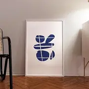 Matisse Print Japandi Style Blue Abstract Art Print Living Room Decor Boho Wall Art Trendy Wall Decor Print