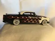 JOHNNY LIGHTNING 1955 CHRYSLER C-300 BLACK WITH FLAMES