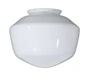 B&P Lamp® 4" Fit. Opal Schoolhouse Shade, 8 1/2" Diameter