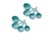 2x 4pc Kitchenaid Plastic Measuring Cup Baking Cooking Utensil Set Mineral Water