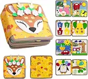 Kukelen Busy Book for Toddlers, Montessori Toys Busy Board, Felt Quiet Activity Book for Toddlers with Life Skills,Cognition,Sorting, Matching, Preschool Learning, Birthday Boys and Girls
