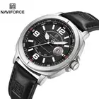 NAVIFORCE Brand Men Quartz Watch High Quality PU Band Calendar Male Wristwatch A