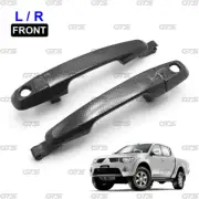 Carbon Front Lh Rh Outer Handle Hand For Mitsubishi Triton L200 2Dr 2006 - 2014