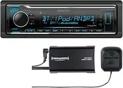 KENWOOD KMM-BT332U Bluetooth Car Stereo with USB Port, AM/FM Radio, MP3 Player, Multi Color LCD, Detachable Face, Built in Amazon Alexa Plus SXV300V1 SiriusXM Tuner
