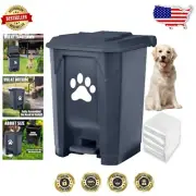4 Gallon Pet Waste Container with Lid & Hands-Free Operation for Easy Cleanup
