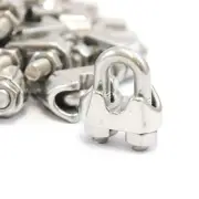25 - Stainless Steel Wire Rope Cable Clips 5/16" - 8mm Premium Brand New
