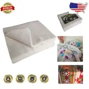 Lightweight King Size Cotton Batting with Scrim - Solid 122"x124" Piece