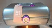 New Caboodles On-The-Go Girl Retro Make up Carry Travel Case Silver Purple