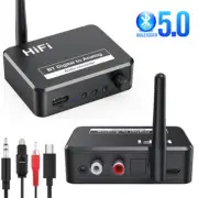 Bluetooth 5.0 Receiver Digital to Analog Audio DAC Converter 3.5mm 3.5 Aux 2 RCA