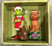 Dr Seuss The Grinch & Max Salt & Pepper Shakers Christmas Holiday New 2023