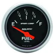 Autometer Sport-Comp Fuel Level Gauge Electric - 240 - 33 Ohm, 2 1/16 Inch, Short Sweep, AU3316