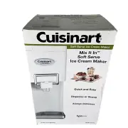 Cuisinart ICE-45 Mix Serve 1.5-Quart Soft Service Ice Cream Maker White NEW