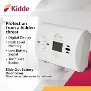 9PC Kidde Carbon Monoxide Detector Battery Backup, Digital Display & LED Lights