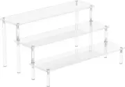 Acrylic Display Risers, 3 Tier Perfume Organizer Stand, Clear Cupcake