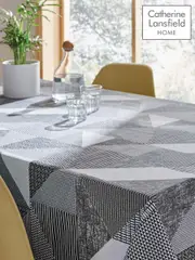 Catherine Lansfield Grey Larsson Geo 100% Cotton Table Cloth (T42255) | $42 - $51