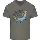 A Naked Banana Freezing Cold in Bed Mens V-Neck Cotton T-Shirt